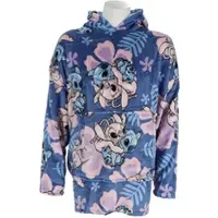 Disney Lilo & Stitch Kapuzendecke für Erwachsene – Onesize Kuscheldecke/Blau