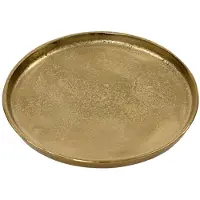 Décoris Dekoteller 30,5cm Metall Platzteller Tischdeko Unterteller Weihnachten Hochzeit Jubiläum Weihnachtsteller Weihnachtsdeko Gold