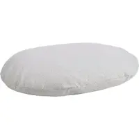 Flamingo Hundebett - Katzenbett - Baleno Oval Hellgrau - 100 x 76 x 10 cm - Abnehmbarer B
