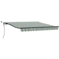 Syfax Markisenstoff Grün und Weiß 300 x 250 cm Polyester