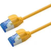 Roline Patchkabel Cat.6A (Class EA) S/FTP (PiMF), LSOH, PoE, gelb, 7 m