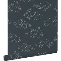 ESTAhome Tapete Kleine Wolken Dunkelblau 50 x 900 cm 139980
