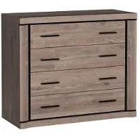 Masseno Kommode MALAGA 107 cm Sideboard mit 4 Schubladen und Türen für Wohnzimmer Schlafzimmer Modern 107x45x91 cm Braun