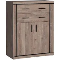 Masseno Kommode MALAGA 97 cm Sideboard mit 4 Schubladen und 2 Türen für Wohnzimmer Schlafzimmer Modern 97x45x123 cm Braun