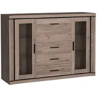 Masseno Kommode MALAGA 157 cm Sideboard mit 3 Schubladen und 3 Türen für Wohnzimmer Schlafzimmer Modern 157x45x111 cm Braun