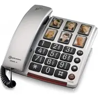 Amplicomms BIGTel 40 plus, Großtastentelefon Silber