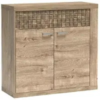 Masseno Kommode YASUO 102 cm Sideboard mit Schubladen und 2 Türen für Wohnzimmer Schlafzimmer Modern 102x40,5x99 cm Eichefarben