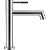 OEM Kaltwasserhahn, chromer Badezimmertülle, einhandiger Badezimmertülle mit abnehmbarem Düsenhahn, Badezimmertülle wassersparender Auslauf, Höhe 113 mm einfache Installation, Edelstahl