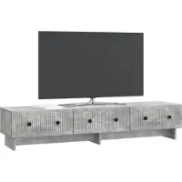vidaXL TV-Schränk Betongrau 147 x 34,5 x 30 cm Holzwerkstoff