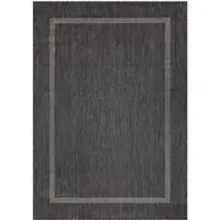KADIMA DESIGN Outdoor Teppich Einfarbig Wetterfest Waschbar Strapazierfähig | Schwarz 200x290 cm Balkon Terrasse Fußbodenheizung | ALSTER –
