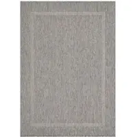 KADIMA DESIGN Outdoorteppich Unifarben UV-Beständig Waschbar Strapazierfähig | Grau 160x230 cm Küche Balkon UV-Beständig Schnelltrocknend | ALSTER –