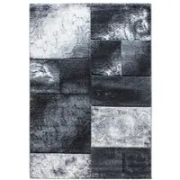KADIMA DESIGN Teppich Flur Kariert Pflegeleicht Waschbar Strapazierfähig Wohnzimmer Schlafzimmer Grau 200x290 cm – MONZA von