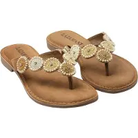 Lazamani Pantoletten Damen Beige Wildleder