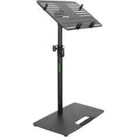 Gravity LTS T 02 B - Universal Laptop-Ständer mit verstellbaren Haltepins und Stahlfuss, Schwarz