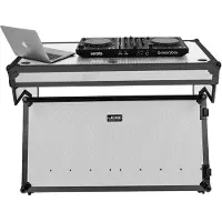 UDG Ultimate Flight Case Portable Z-Style Dj Table White Plus (Wheels)