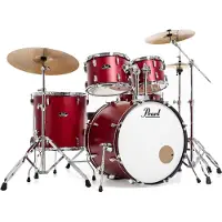 Pearl Roadshow 6-teiliges Drumset mit Sabian-Becken Matte Red