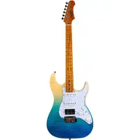 JET Guitars JS-450 Ahorn geröstet Transparent Blau