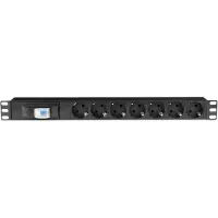 SHOWGEAR 19" 1U Socketstrip 7 Mit Trennschalter