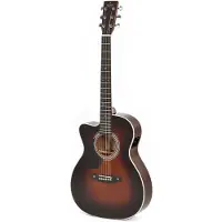 Sigma OMTC-1EL-SB ElektroAkustikgitarre für Linkshänder Sunburst