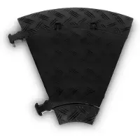 Defender MINI C MK2 LEFT BLACK - Kabelbrücke 3 Kanäle schwarz 45° Bogen links