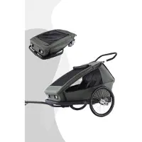 Croozer Kid Ellma 2 2in1 Kinderfahrradanhänger, Farbe:Moss Green