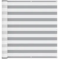 vidaXL Balkonsichtschutz Hellgrau und Weiß 110 x 300 cm Oxford-Stoff