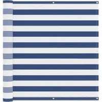 vidaXL Balkonsichtschutz Blau und Weiß 110 x 200 cm Oxford-Stoff