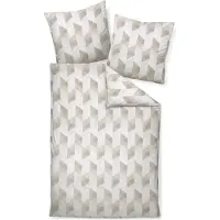Janine Mako-Satin Bettwäsche Palermo 31164-07 naturell 135x200 cm + 80x80 cm