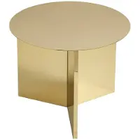 HAY Beistelltisch Slit Brass High Gloss Rund Ø45 x H35,5 cm
