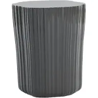 Kartell Corteza Beistelltisch, anthrazit, Höhe 48 cm - , Corteza, Grau, für Wohnzimmer, Kunststoff, Design