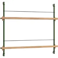 MOEBE - Magazine Shelving 65 Regal Oak/Pine Green
