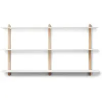 Gejst Nivo Regal Large D Hell Eiche/Weiß - , Holz, Holz