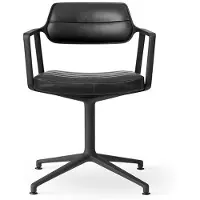 Vipp 453 Drehstuhl Black/Black frame Gleiter