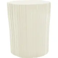 Kartell Corteza Beistelltisch, creme, Höhe 48 cm - , Corteza, Beige, für Wohnzimmer, Kunststoff, Design
