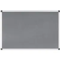 BI-Office Maya graue Filz Pinnwand mit Aluminiumrahmen 200 x 120 cm