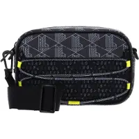 Lacoste Umhängetasche Reporter Bag Mesh Mono Periscope Blue dunkelgrau