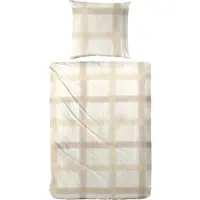 Enrico Coss Baumwoll Seersucker Bettwäsche Grenoble beige 155x220 cm + 80x80 cm