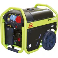 Pramac mobiler Stromerzeuger PX 8000 TXB, Benzinbetrieb, Tankinhalt 3,5 l, 1,3/4,3 kW, 230/400 V, 69 dB, Hand-/Elektrostart, 1 Steckdose