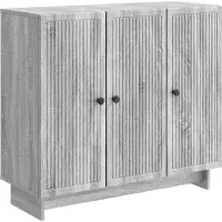 vidaXL Sideboard Graues Sonoma 89 x 34,5 x 80 cm Holzwerkstoff