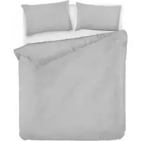 L'essentiel Maison , King-Size-Bettbezug-Set (FR), Solid - Grey, 65 % BAUMWOLLE / 35 % POLYESTER, Grau, 240 x 220 cm