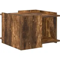vidaXL Couchtisch Räuchereiche 50,5 x 50 x 33 cm Holzwerkstoff