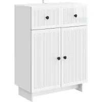 vidaXL Sideboard Hochglanz Weiß 66 x 34,5 x 90 cm Holzwerkstoff