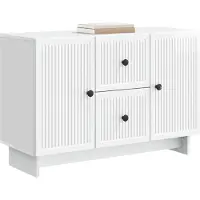 vidaXL Sideboard Hochglanz Weiß 89 x 34,5 x 60 cm Holzwerkstoff