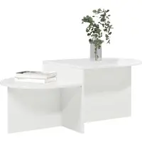 vidaXL Couchtisch Hochglanz Weiß 100 x 50 x 40 cm Holzwerkstoff