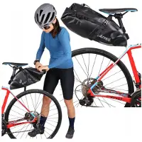 Mona | Satteltasche - Schwarz - 6-13l - Wasserdicht - Fahrradzubehör - Fahrradtasche