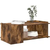 vidaXL Couchtisch Räuchereiche 90 x 50 x 33 cm Holzwerkstoff