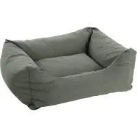 Flamingo Hundebett Geneve rechteckig dunkelgrün, Maße: 80 x 67 x 22 cm