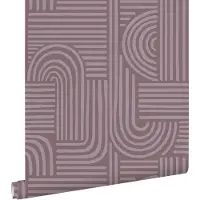 ESTAhome Tapete 3D-Muster Aubergineviolett 50 x 900 cm