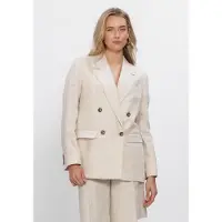 SELECTED WOMEN Damen Blazers Slfrelaxed Ida Ls Linen Blazer - Beige - Größe 38