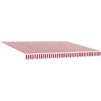 vidaXL Ausziehbare Markise Rot und Weiß 400 x 350 cm